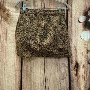 Leopard Print Mini Skirt